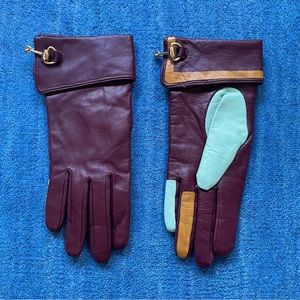Vintage VTG Leather and Cashmere Lined Gloves - Size Small